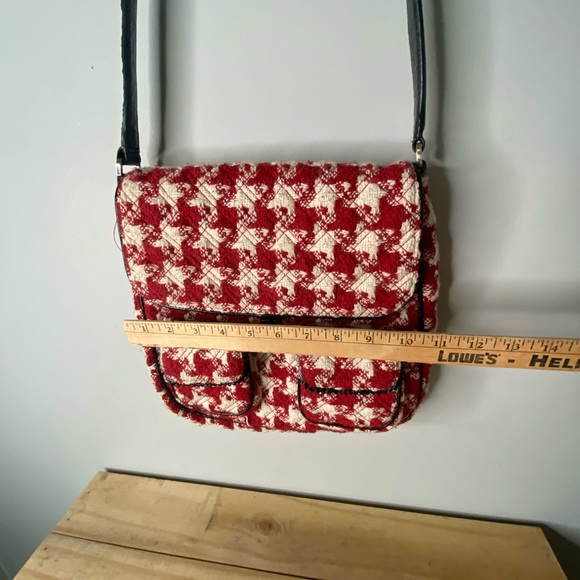 VERA BRADLEY Saddlebag Hipster HOUNDSTOOTH RED TWEED - Picture 12 of 16